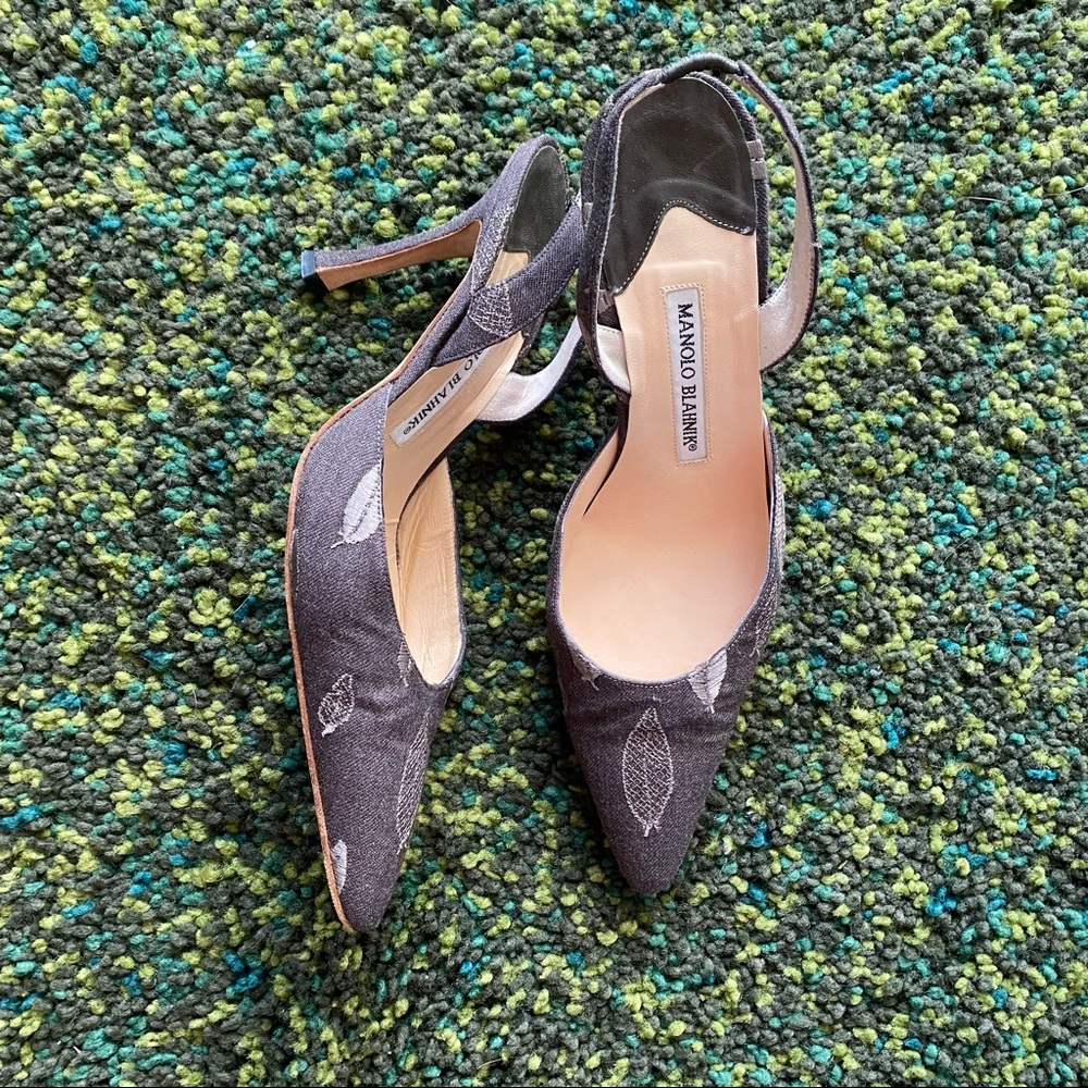 Monolo Blahnik slingback pumps
